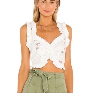 For Love and Lemons Evelyn Crop Top Size XS